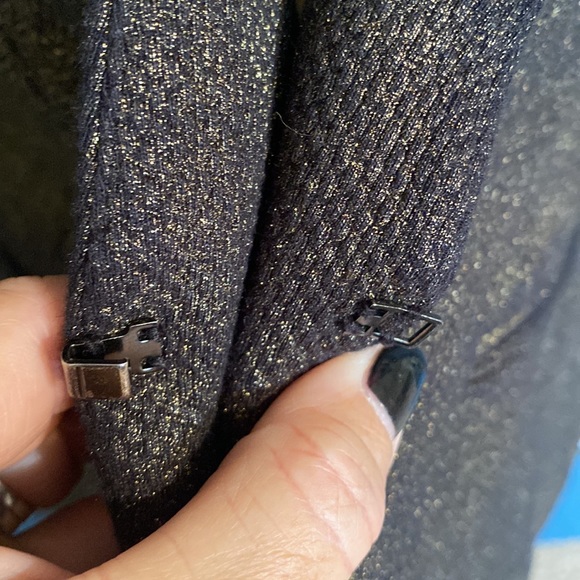 Cache black /gold fully lined single closure blazer sz 14 - Picture 2 of 6